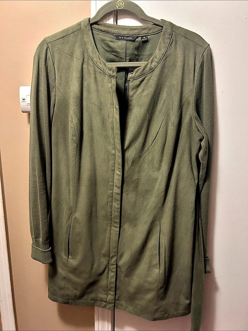 H by Halston Olive Utility Jacket Size 10
